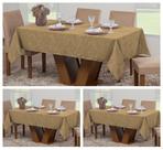 Kit 3 Toalhas Mesa Luxo Retangular Sala Jantar 6 Lugares Jacquard