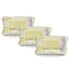 Kit 3 Toalhas Umedecidas Descartáveis Lenço para Higiene do bebê Marigold Baby Recem Nascido Nascido Sensitive