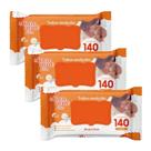 Kit 3 Toalhas Umedecidas Meu Nenê Plus com 140 Unidades