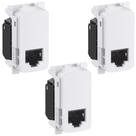 Kit 3 Tomada Rj45 Branca Cat5e Lcs2 Zeffia 680158 Legrand
