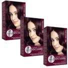 Kit 3 TONALIZANTE HASKELL 466 CASTANHO MEDIO VERMELHO INTENSO