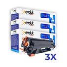 Kit 3 Toner Compatível CE285A CB435A CB436A P1102 M1212 M1132 P1005 MF3010 LBP6030