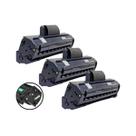 Kit 3 Toner Preto Compatível com 105A W1105A para Impressora 107a 107w MFP 135a MFP 135w 137fnw 138fnw M135w M137fnw