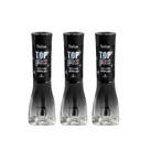 Kit 3 Top Coat Glass Dailus Finalização Unhas com Efeito Gel sem Cabine
