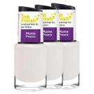 Kit 3 Top Finish Matte Fosco Acabamento Perfeito 10ml - Cora Kit 3 Top Finish Matte Fosco Acabamento Perfeito 10ml - Cora