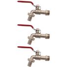 Kit 3 Torneira Esfera Para Jardim Tanque Maquina 1/2 Metal