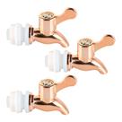 Kit 3 Torneiras para Suqueira Dispenser Plástico Rosé Gold Luxo Filtro com Vedação