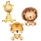 Kit 3 Totens Display MDF Adesivado Safari 25cm
