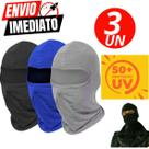 Kit 3 Touca Ninja Balaclava Motoqueiros Militar Tatica Frio Máscara Moto proteção solar térmica
