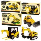 Kit 3 Tratores Escavadeira Empilhadeira Brinquedo Infantil
