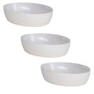 Kit 3 Travessa Oval Com Friso LE CHEF 28x19,5x6 Cm Branca Kit 3 Travessa Oval Com Friso LE CHEF 28x19,5x6 Cm Branca