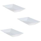 Kit 3 Travessa Retangular LE CHEF Branca 34x18x4Cm