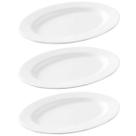 Kit 3 Travessas de Melamina Bandeja Oval Servir Porções Petiscos Saladas Pratos Quentes