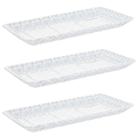Kit 3 Travessas de Vidro Cristal Para Sobremesa Tress 25cm