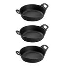 Kit 3 Travessas Redonda 18 Cm 0,9l Em Ferro Fundido Panela Mineira Kit 3 Travessas Redonda 18 Cm 0,9l Em Ferro Fundido Panela Mineira