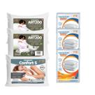 Kit 3 Travesseiro Duplo 1 Confort 5 e 2 ART200 com 3 Capas