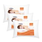 Kit 3 Travesseiros Amore 70x50 Enchimento Siliconado Ortobom