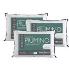 Kit 3 Travesseiros Hedrons Piumino Toque De Plumas 50x70 cm
