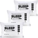 Kit 3 Travesseiros Suporte Firme Sleep La Vive Macio Tecido Não Alérgico Antiácaros e Antiodor 50 x 70