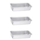 KIT 3 TRÊS Formas Assadeira PÃO GRANDE N3 Caseiro Bolo Inglês Retangular 28x11x5cm KIT 3 TRÊS Formas Assadeira PÃO GRANDE N3 Caseiro Bolo Inglês Retangular 28x11x5cm