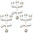 Kit 3 Tridente Pomba Gira Garfo Pomba Gira Umbanda Metal 4cm