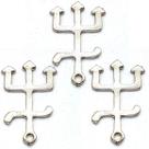 Kit 3 Tridente Pomba Gira Garfo Pomba Gira Umbanda Metal 4cm