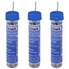 Kit 3 Tubo Estanho Para Solda Com Fluxo Tubinho 22g Em Fio 1,0mm