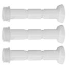 Kit 3 Tubo Ligação Flexível Canopla P/ Vaso Sanitário Branco