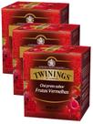 kit 3 TWININGS OF LONDON CHÁ PRETO COM FRUTAS VERMELHAS 20G