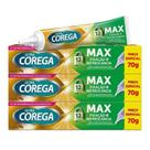 Kit 3 Ultra Corega Creme Menta 68g Fixador de Dentaduras