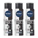 Kit 3 un Desod Aero Nívea Masculino Invisible B&W 150ml