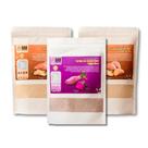 Kit 3 Un Farinha Batata Doce Polpa Laranja e Roxa Pó 1.350kg