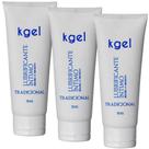 Kit 3 un Gel Lubrificante Neutro Deslizante à Base de Água Kgel 50g