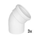 Kit 3 un - joelho 45 esgoto 100mm ou 4" - plastilit