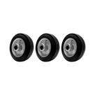 Kit 3 un roda 412 maciça borracha 4 pol 60kg p/ rodízio