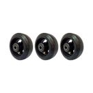 Kit 3 un roda borracha moldada 5 pol 180kg p/ rodízio