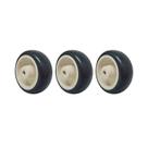 Kit 3 un roda borracha termoplástica 3 pol 70kg p/ rodízio Kit 3 un roda borracha termoplástica 3 pol 70kg p/ rodízio