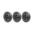 Kit 3 un roda container plástico 8 pol200kg p rodízio
