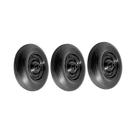 Kit 3 un roda maciça pu 3.50-8 rol.rolete 1" aro aço 150kg