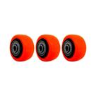 Kit 3 un roda pvc laranja 1.5/8 pol 40kg p/ rodízio
