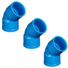 Kit 3 und Curva 45 Curta Soldável BB 50mm para Irrigação PN80 Alta Durabilidade Kit 3 und Curva 45 Curta Soldável BB 50mm para Irrigação PN80 Alta Durabilidade