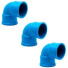 Kit 3 und Curva 90º Curta BB Bolsa Soldável 50mm PN80 para Sistema de Irrigação 100% PVC