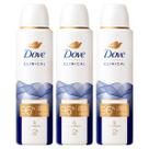 Kit 3 und Desod Aero Dove Clinical Clean Feminino 150ml