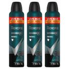 Kit 3 und Desod Aero Rexona Men Invisible 72H 250ml