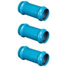 Kit 3 und Luva 75mm de Correr para Irrigação com Vedação JIR PN80 100%PVC Durável e Resistente