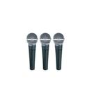 Kit 3 UND. Mic. Shure Sm58-Lc H. Dynamic Não Acompanha Cabo