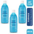 KIT 3 Und Removedor De Esmaltes Acetona Com Hidratante Farmax 500ml