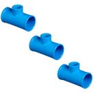 Kit 3 und TE com Derivação Rosca Interna PN 80 50mm X 3/4" Soldável para Irrigação Durável