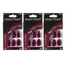 Kit 3 Unhas Postiças Bailarina Vinho UP405 - Macrilan