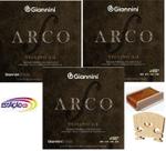 kit 3 unid Corda Violino Giannini 4/4 Média + Breu+ Cavalete